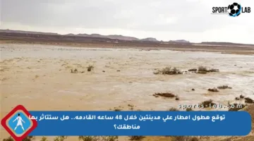 توقع هطول أمطار على مدينتين خلال 48 ساعة القادمة.. هل ستتأثر بها مناطقك؟